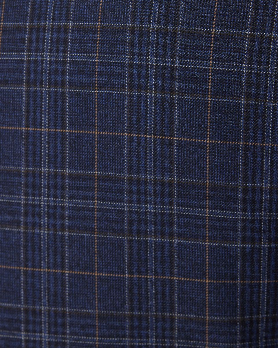 Slim stretch checked tailored jacket, Navy Check, hi-res